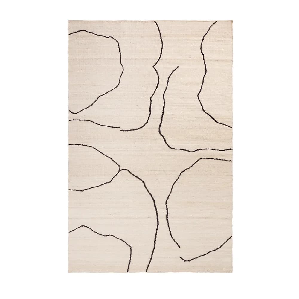 Ferm Living, Håndvævet Tæppe i Jute Gesso Off-White 200x300 cm