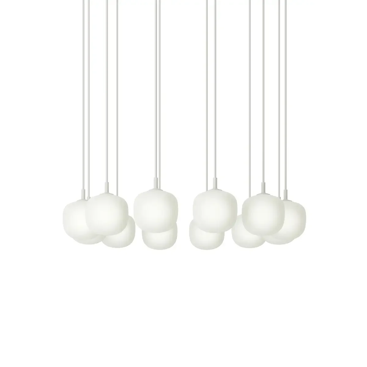 Muuto, Rime Pendant Cluster - Ø12 - 12 - White / White