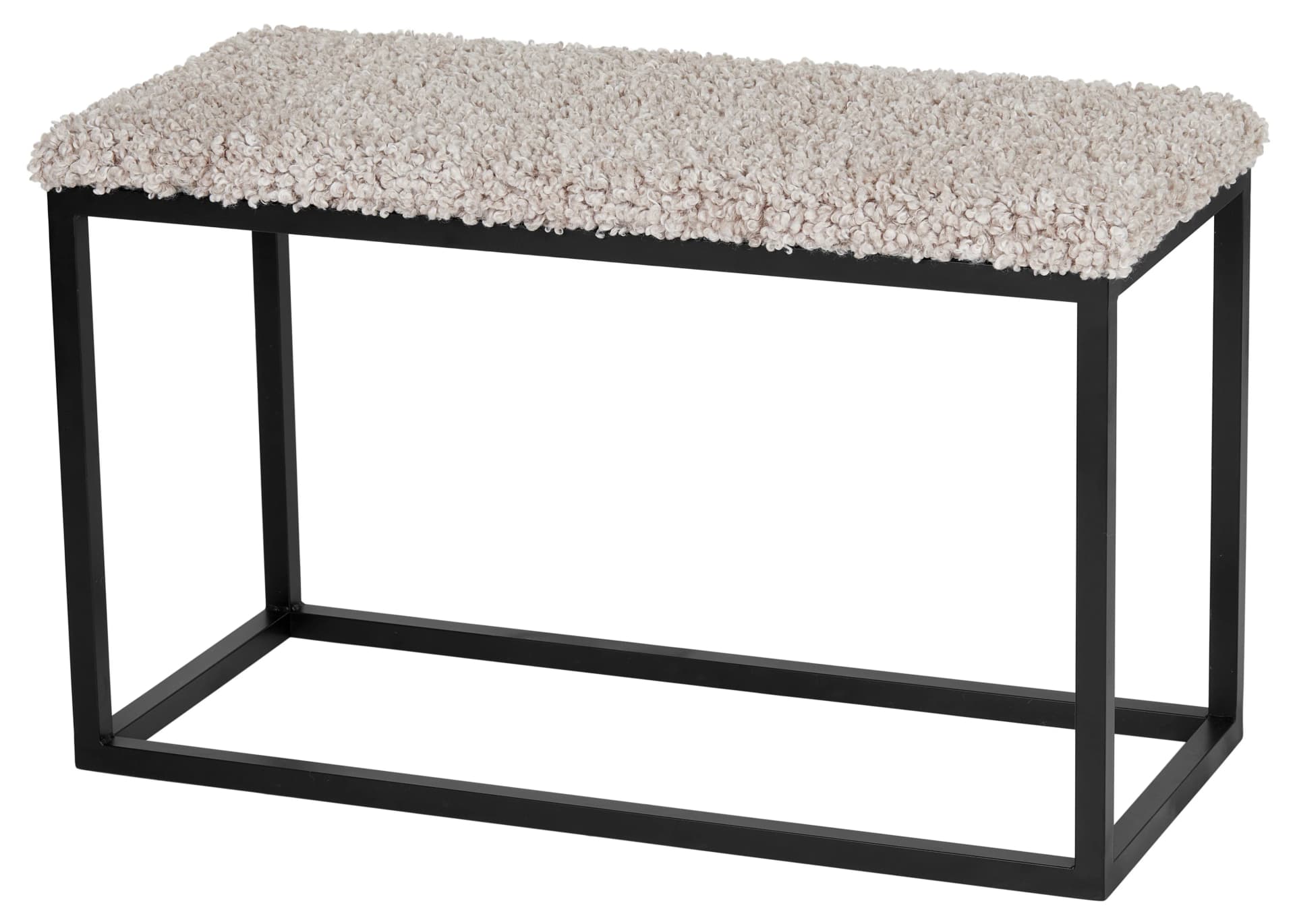 Skinnwille, Palle Bænk 80x35 cm Sand/Black