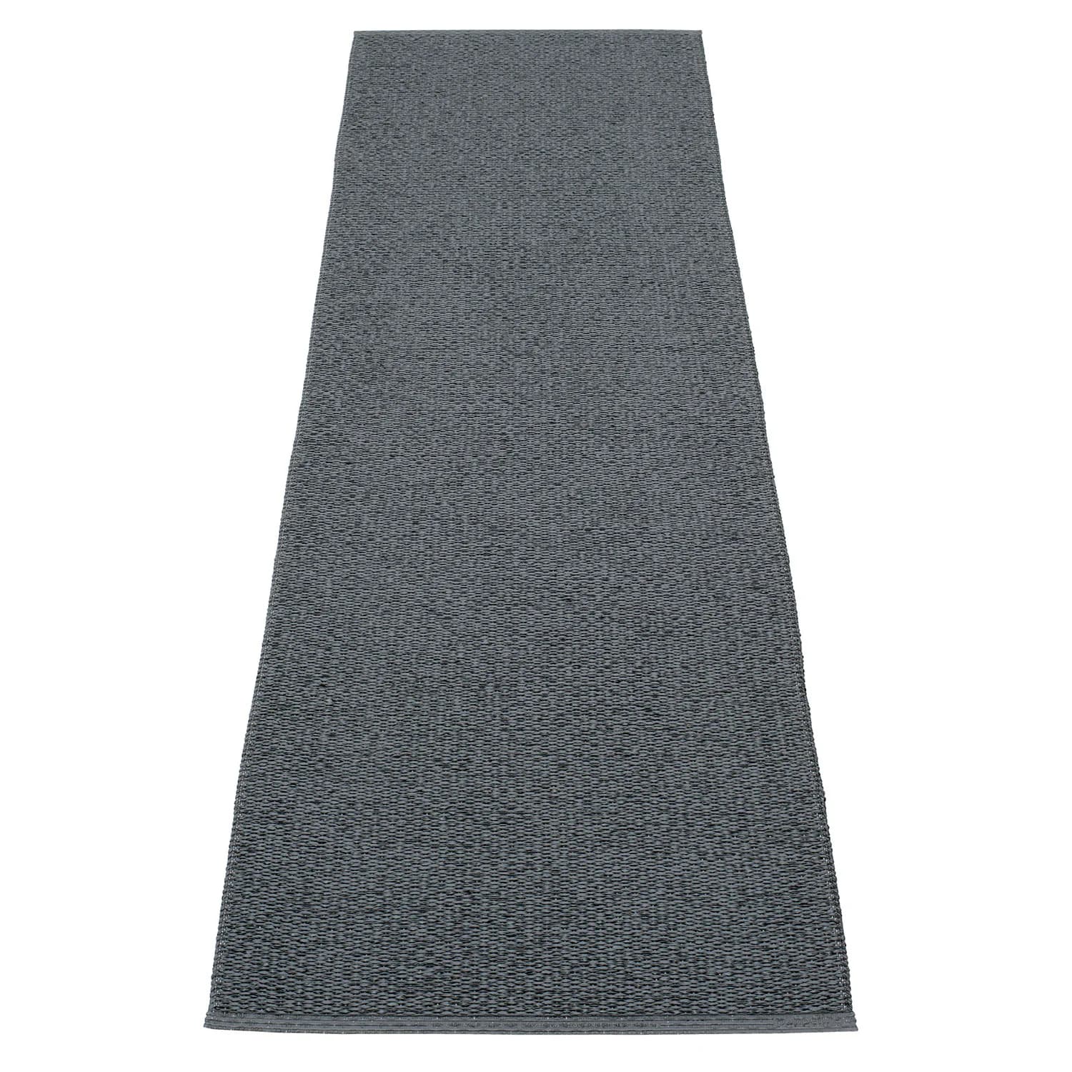 Pappelina, Svea tæppe 70x240 cm granit / black metallic