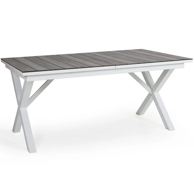 Brafab, Hillmond Spisebord 100x166-226 cm hvid/grå