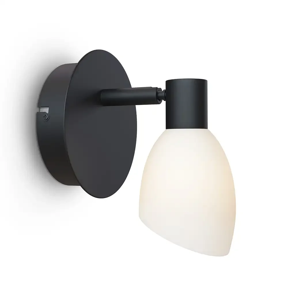 Herstal - Cut 1 Væglampe Black/Opal