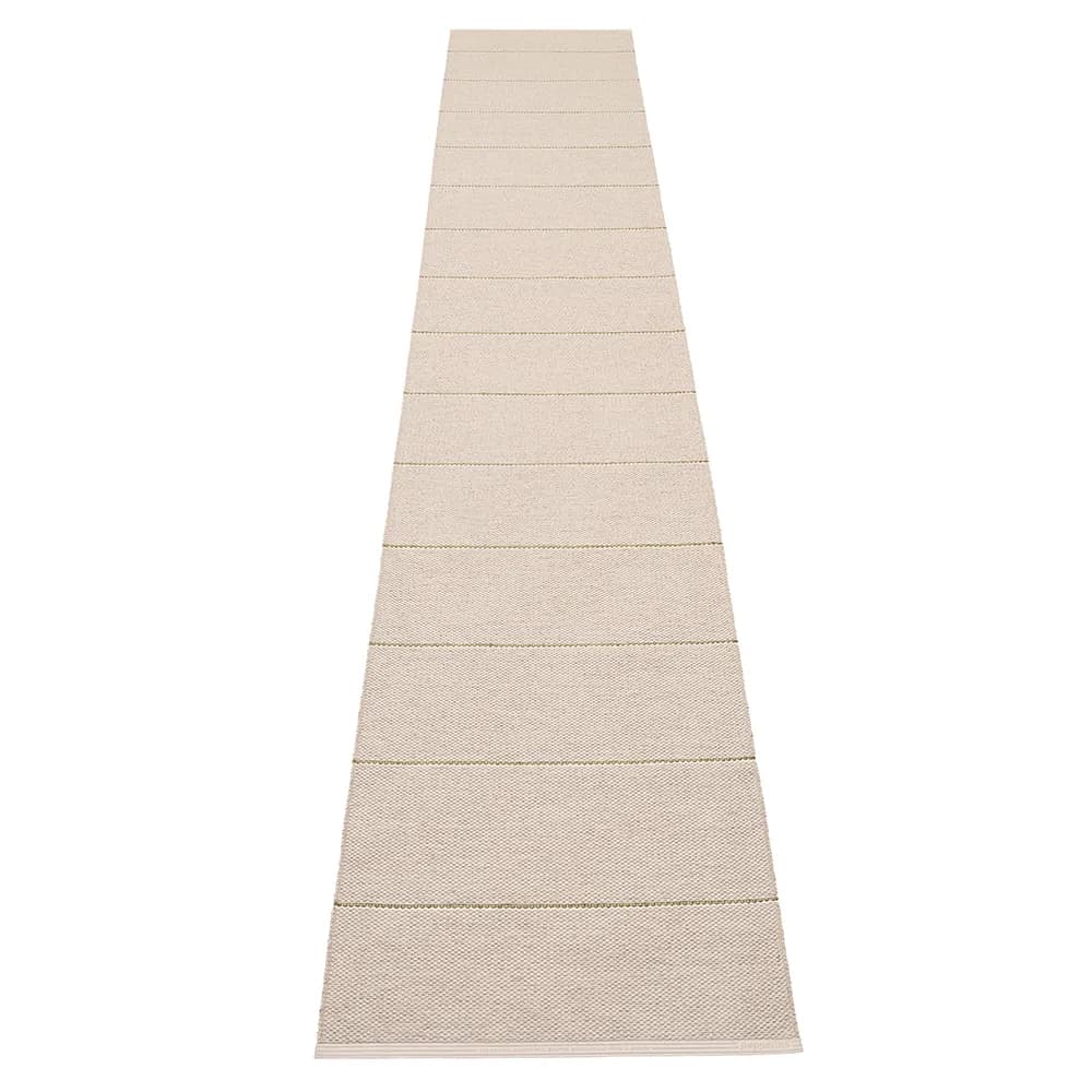 Pappelina, Lea tæppe Linen/Pine/Vanilla 70 x 375 cm
