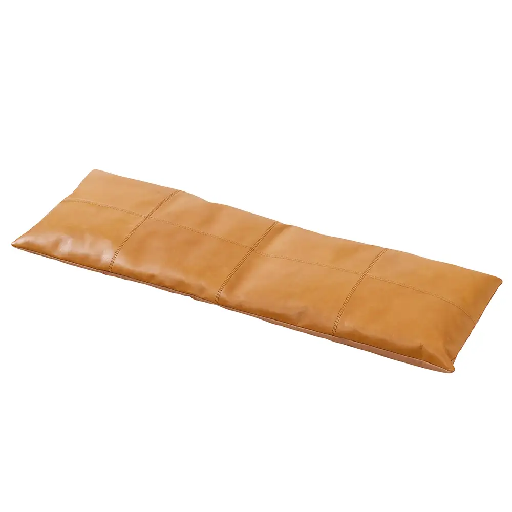 Cinas, Rib Pude 104 cm Brun læder
