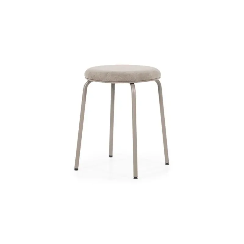 By-Boo, Skola skammel 37x37x48 cm metal taupe
