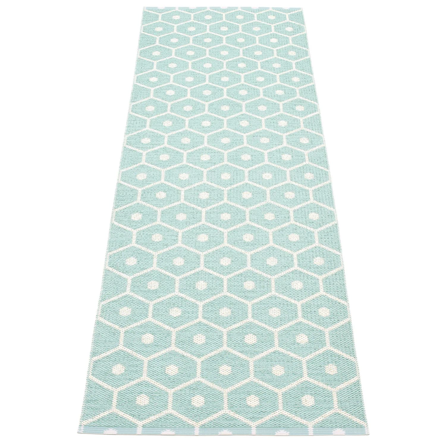 Pappelina, Honey tæppe 70x225 cm pale turquoise / vanilla