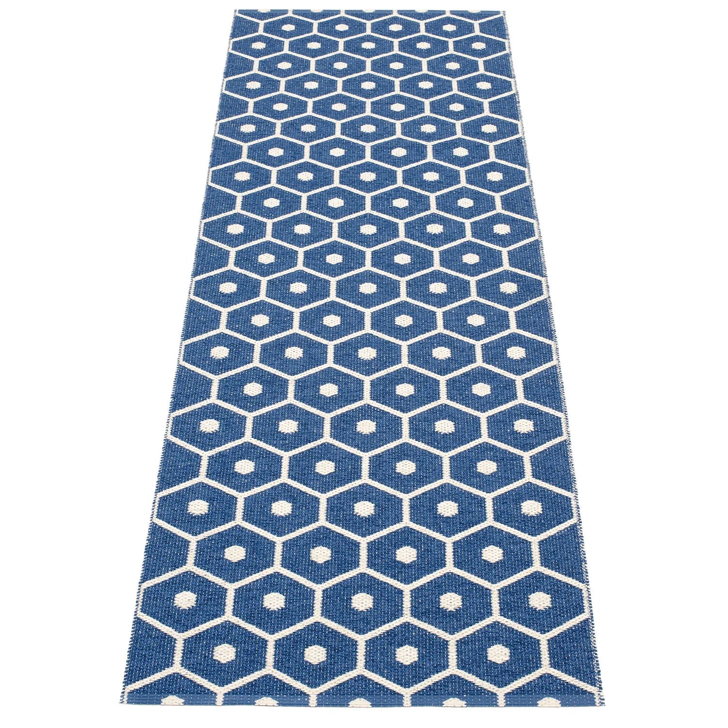 Pappelina, Honey tæppe 70x225 cm denim / vanilla