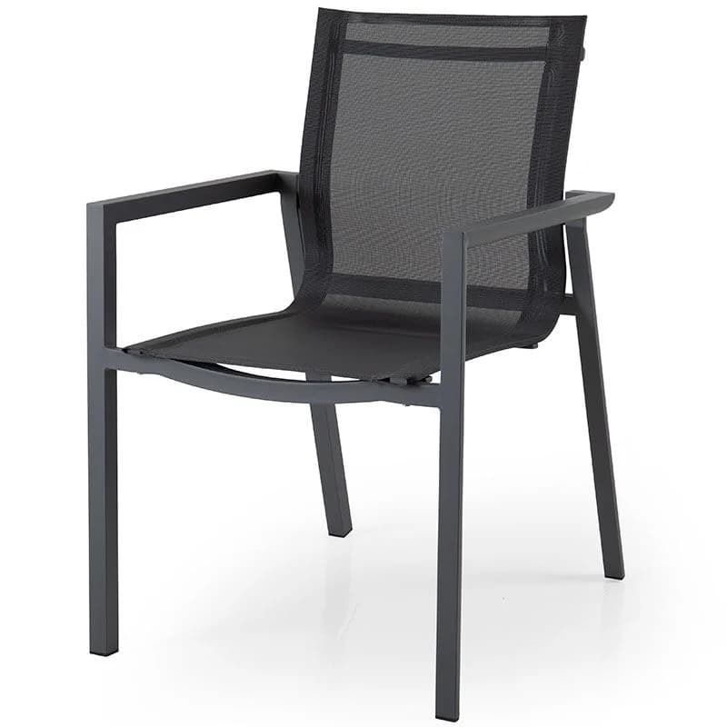 Brafab, Delia Stabelstol Antracit/Textilene Brafab