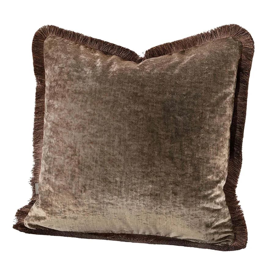 Artwood, Garda Velvet Taupe Pudebetræk Fringe 50x50 Artwood
