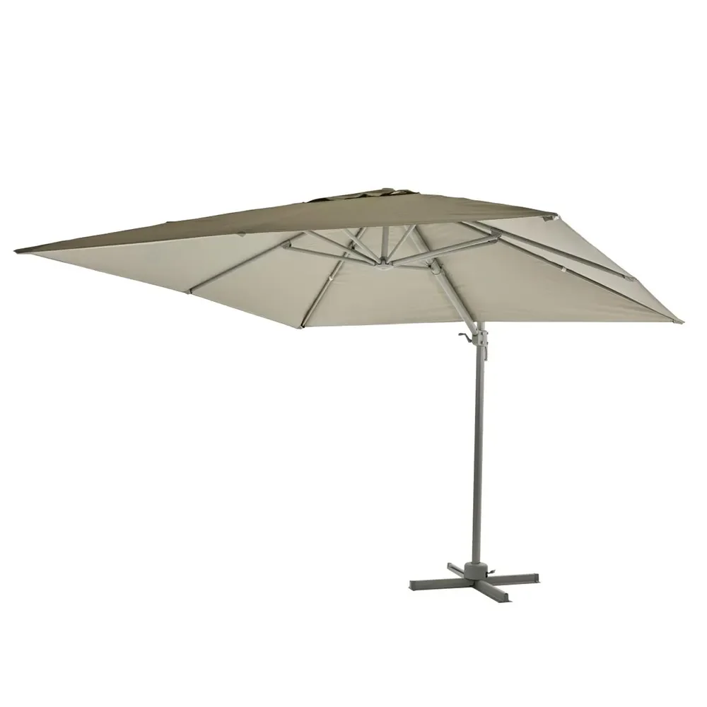 Brafab, Linz Frithængende Parasol 300x300 cm Light Grey / Khaki
