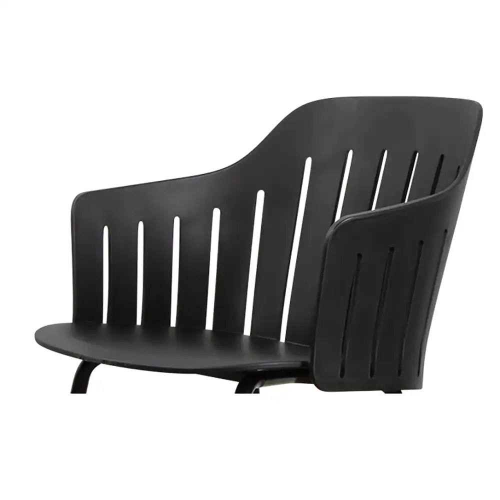 Cane-line, Choice stol skal INDOOR/OUTDOOR Sort, 100% genanvendt polypropylen