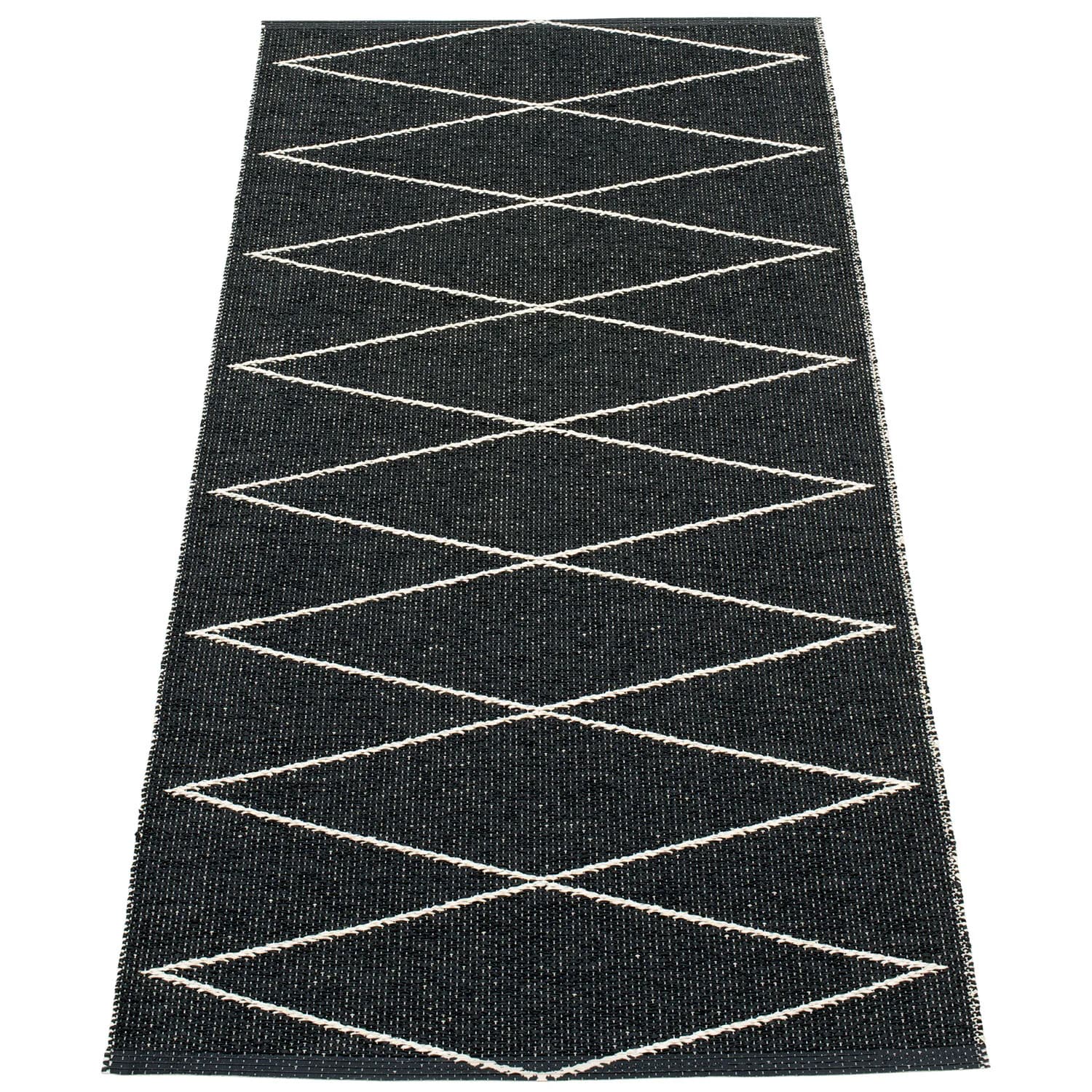 Pappelina, Max tæppe 70x160 cm black / vanilla