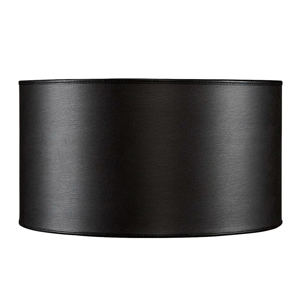 Artwood, Lampeskærm Cylinder Medium Leather Black Artwood
