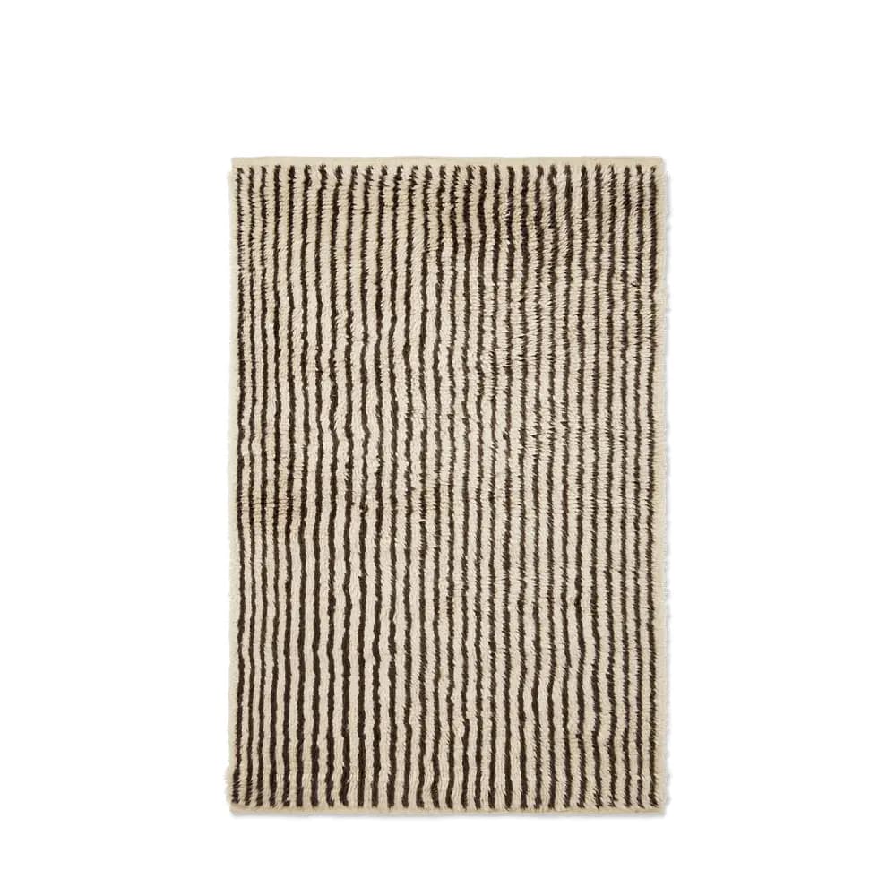 Ferm Living Kami tæppe Off white-coffee, 120x180 cm