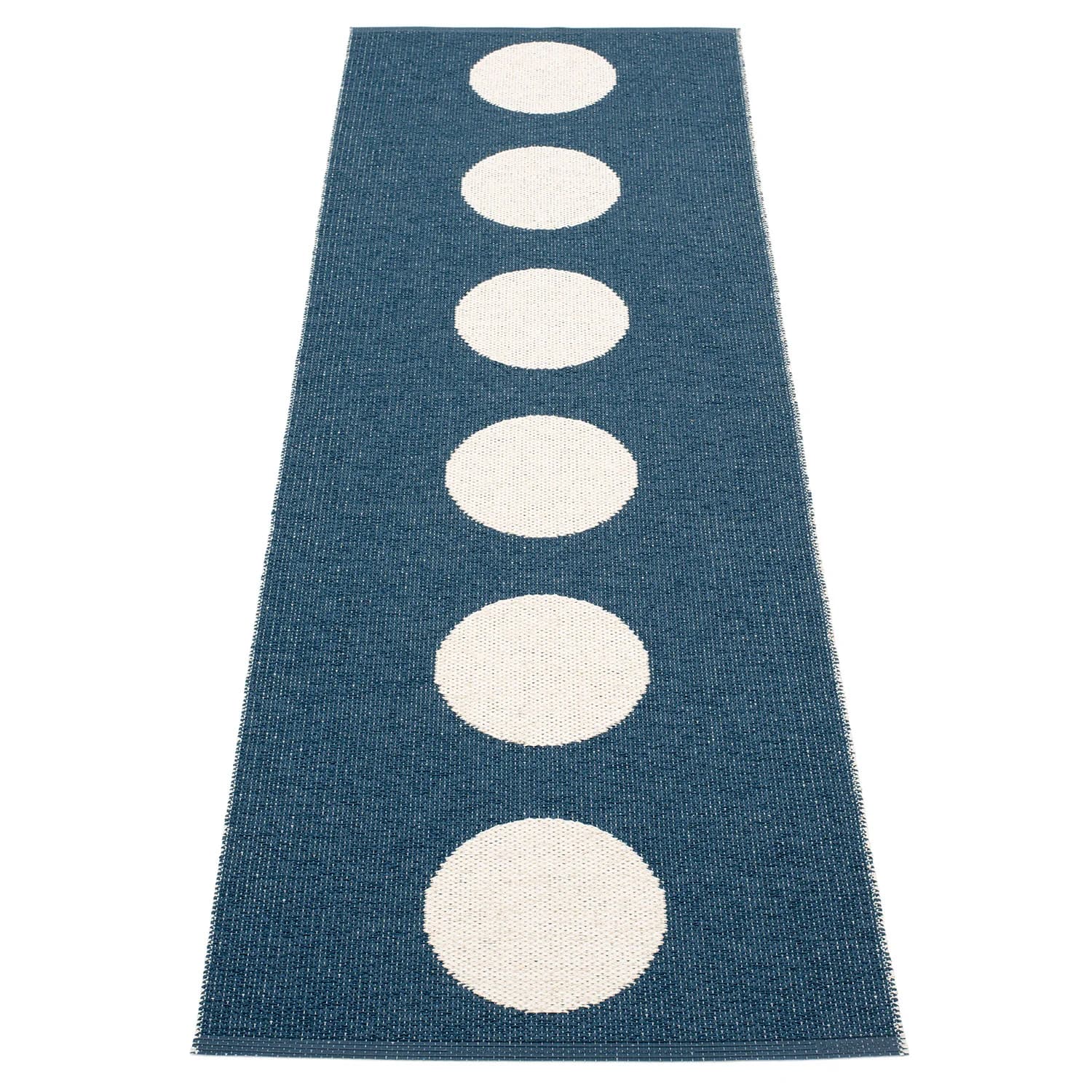Pappelina, Vera tæppe 70x225 cm ocean blue / vanilla