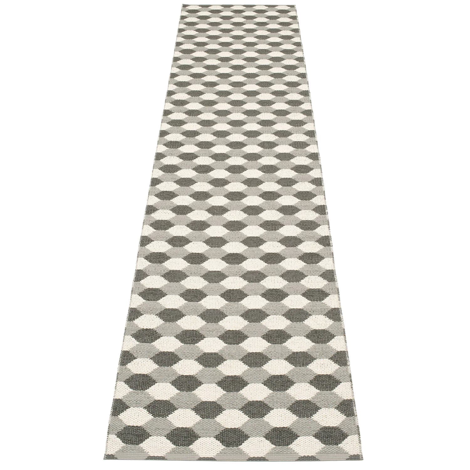 Pappelina, Dana tæppe 70x335 cm warm grey / charcoal / vanilla