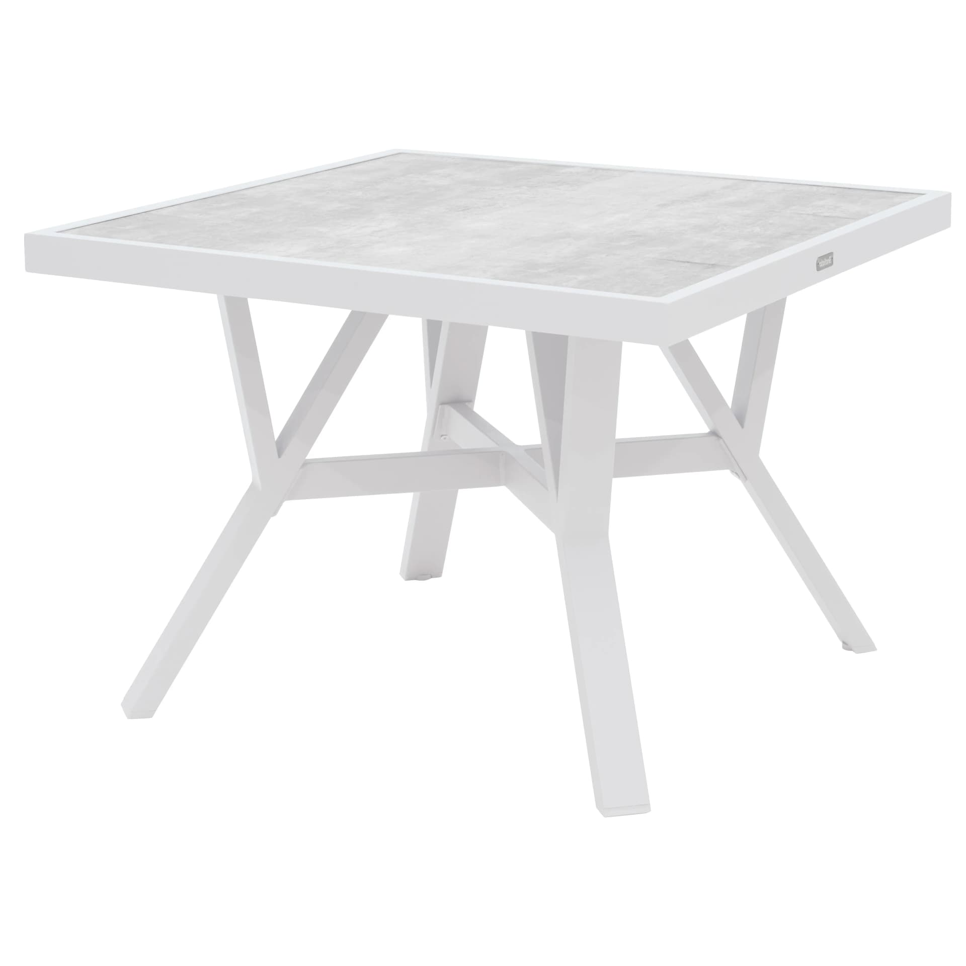 Brafab, Samvaro bord 90x90 cm inkluderer glasplade Hvid / Light Grey
