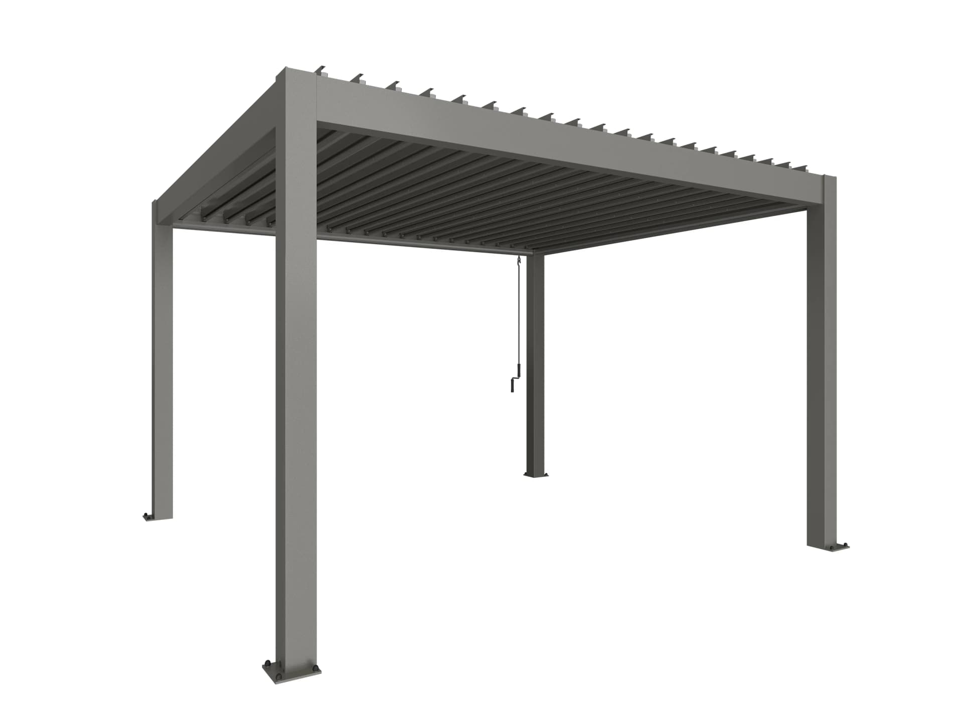 Biohort, Pergola størrelse 4 x 3,5 metallisk quartz grå