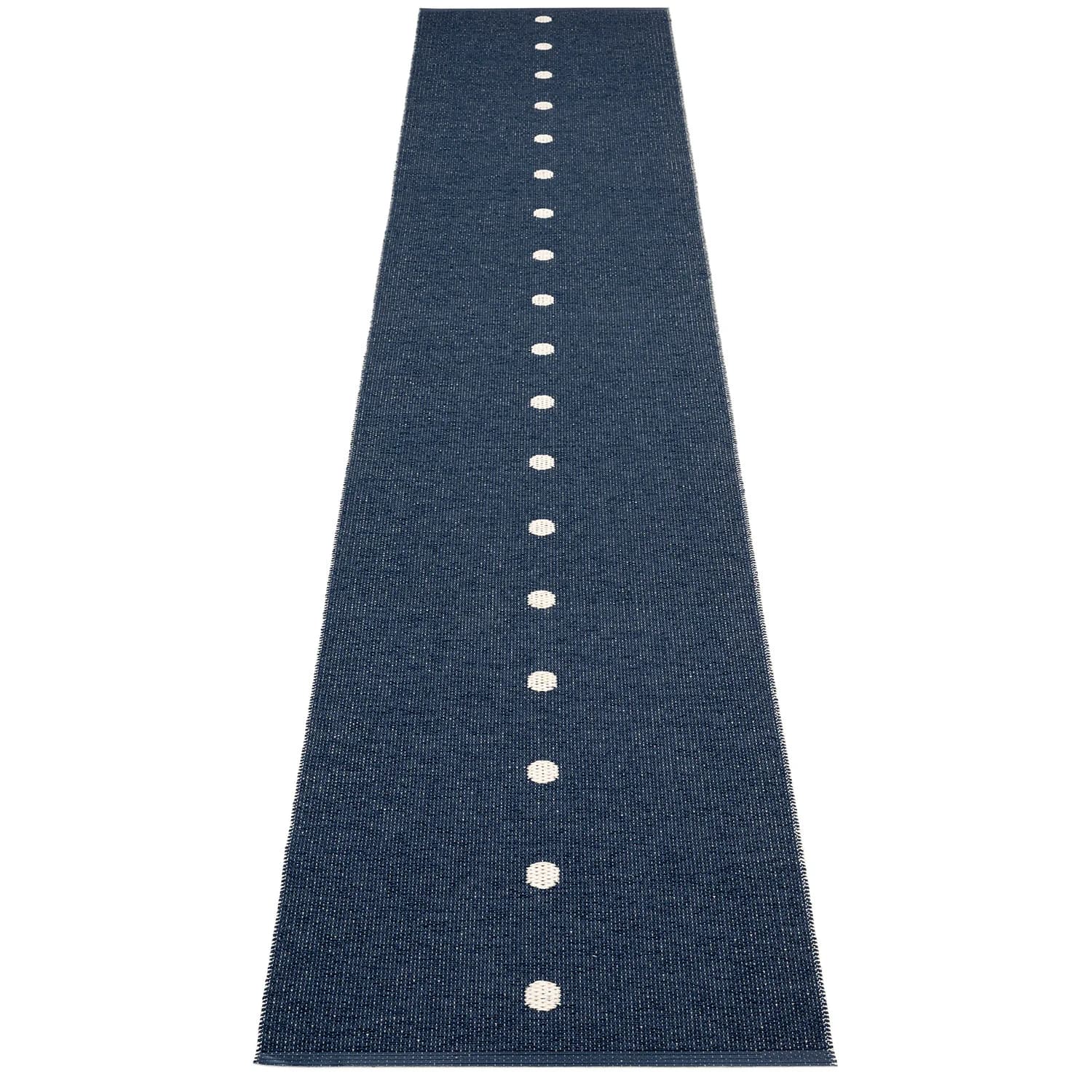 Pappelina, Peg tæppe 70x360 cm dark blue / vanilla