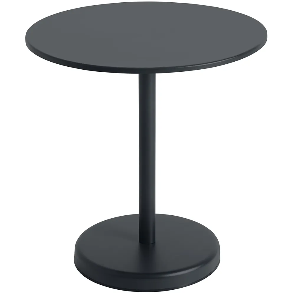 Muuto, Linear Steel Bistrobord Ø70 cm Anthracite Black