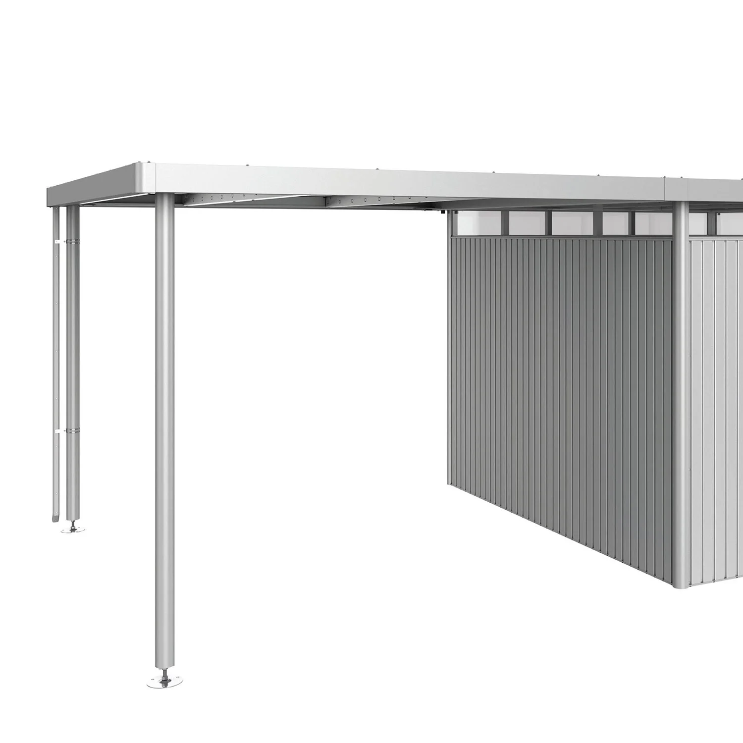 Biohort, Sidotak haveskur highline størrelse h5 metallisk sølv