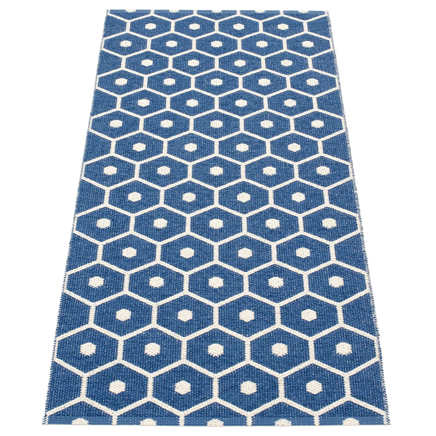 Pappelina, Honey tæppe 70x160 cm denim / vanilla