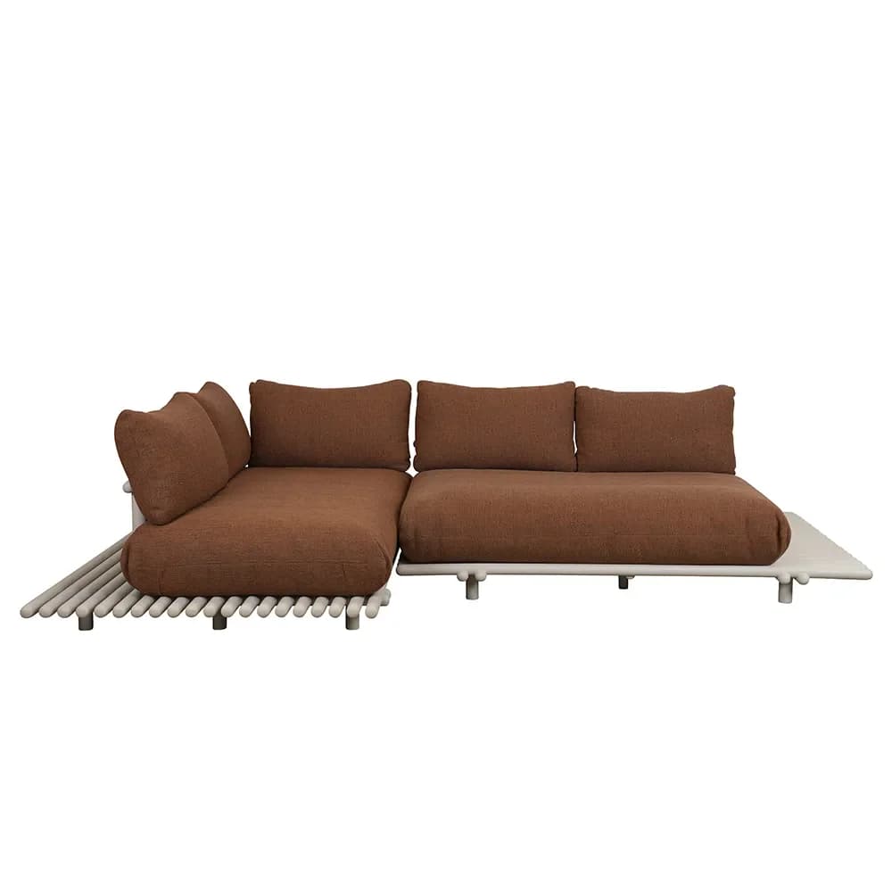 Cane-line, Sticks hjørnesofa Alu/umber brown