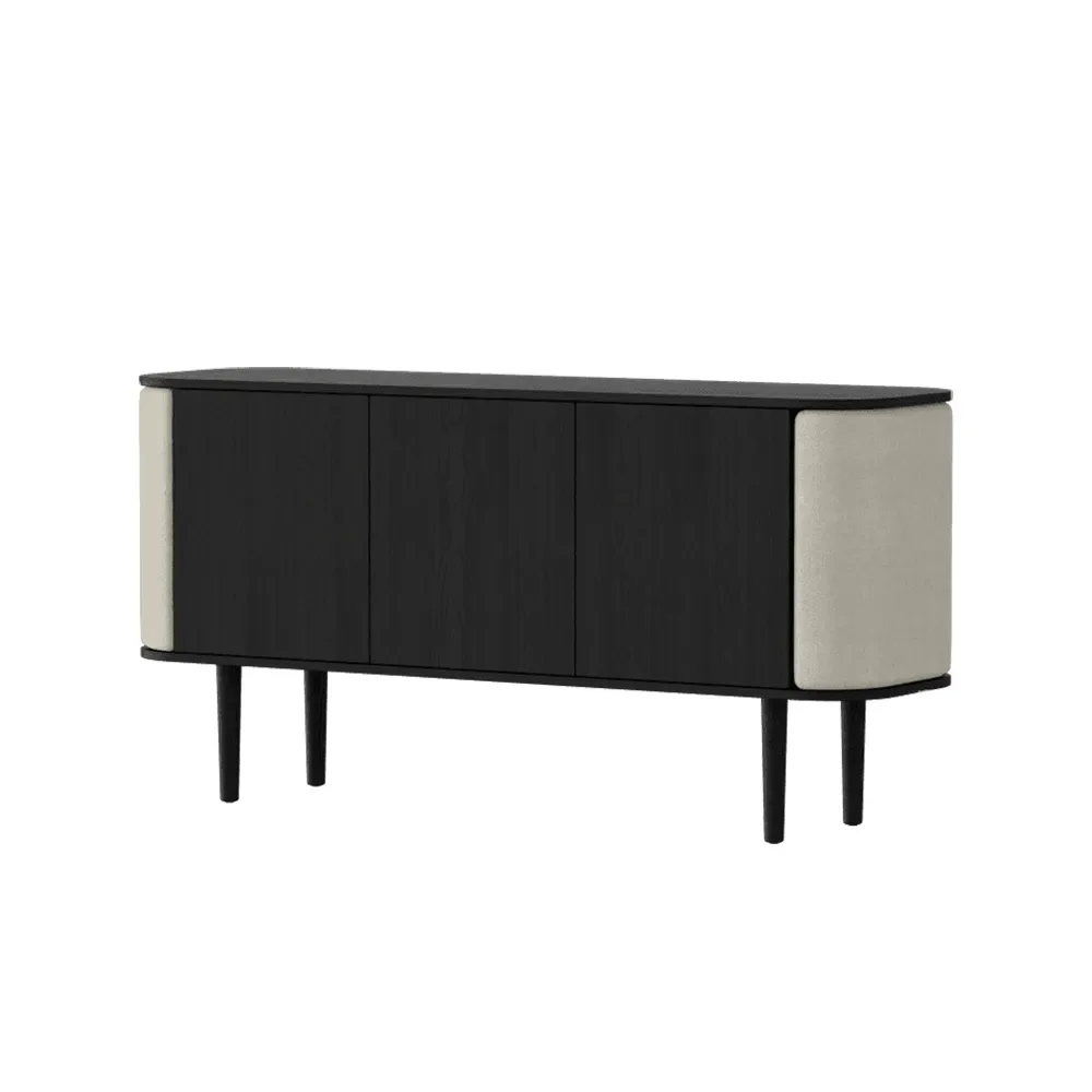 Umage, Treasures skab med 3 låger Sort eg/White Sands