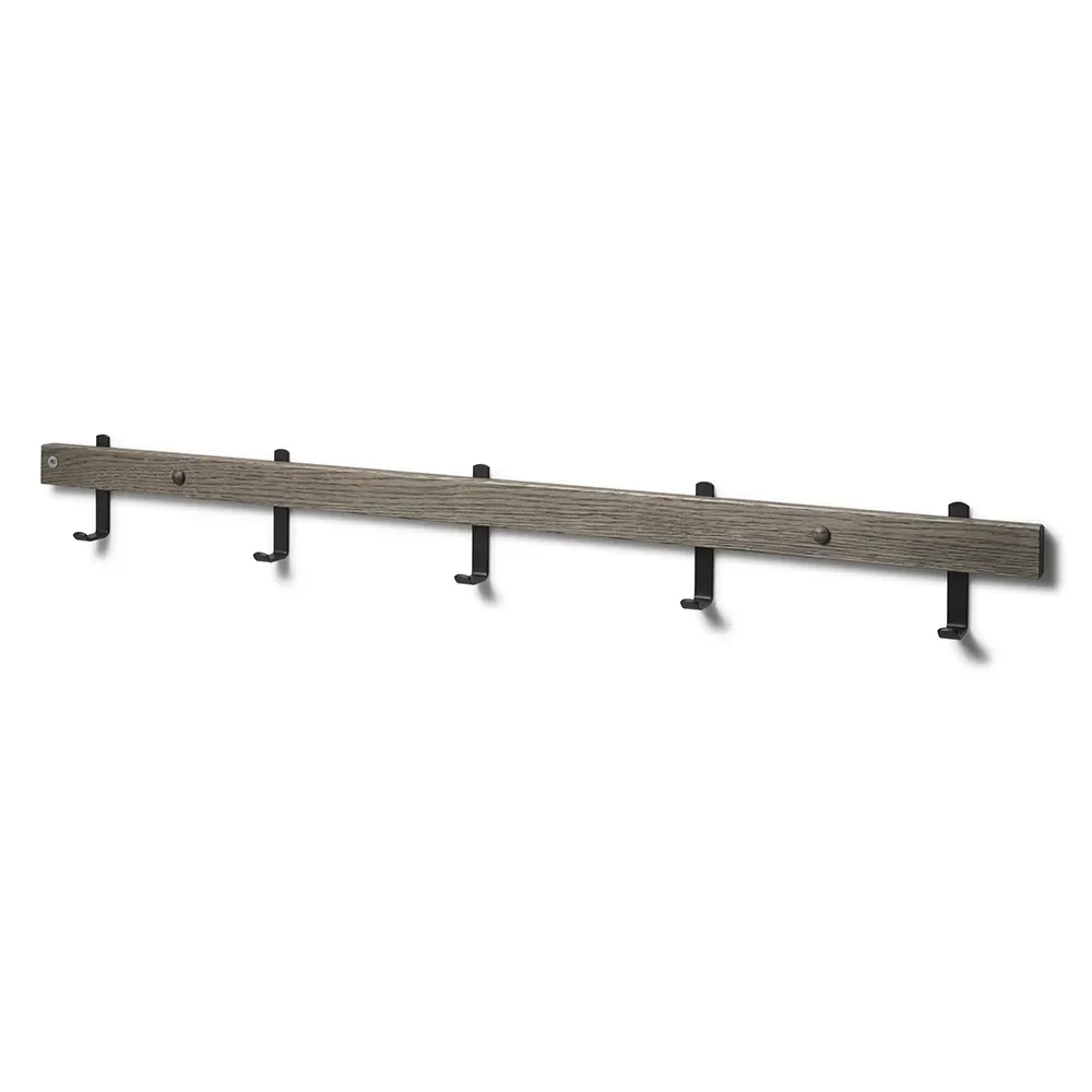 Oscarssons Möbel, Nadja Knagerække 90 cm Røget eg/mat sort stål