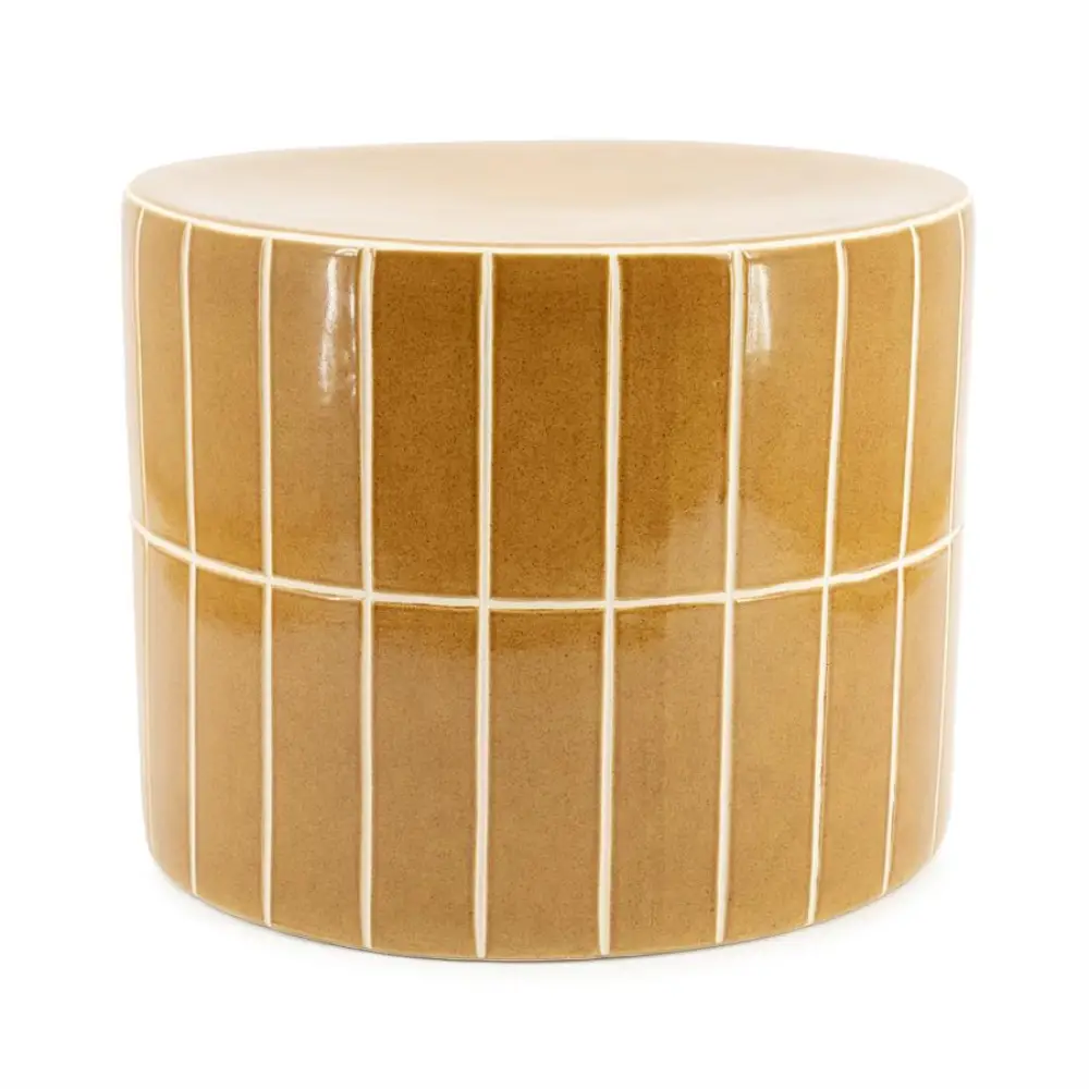 By Boo, TileTastic 1 Sofabord- mustard 42x42x34 cm