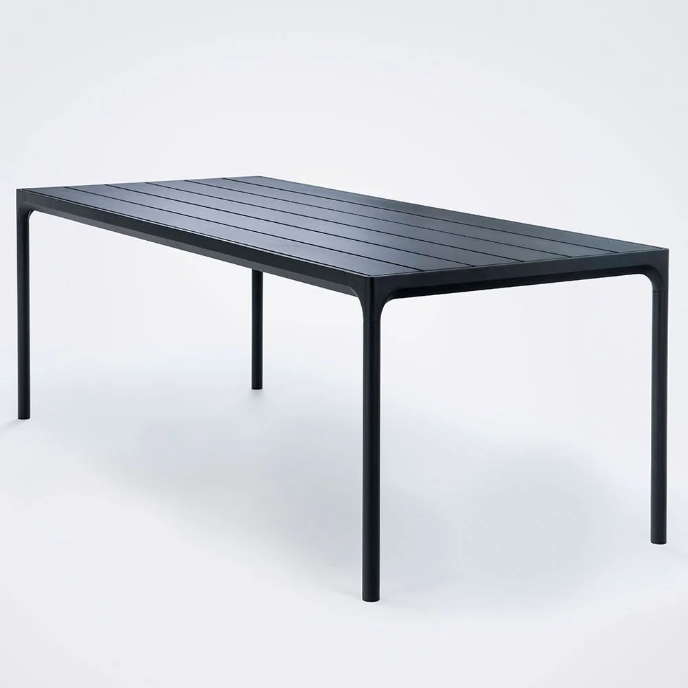 Houe, Four spisebord 270x90 cm sort aluminium