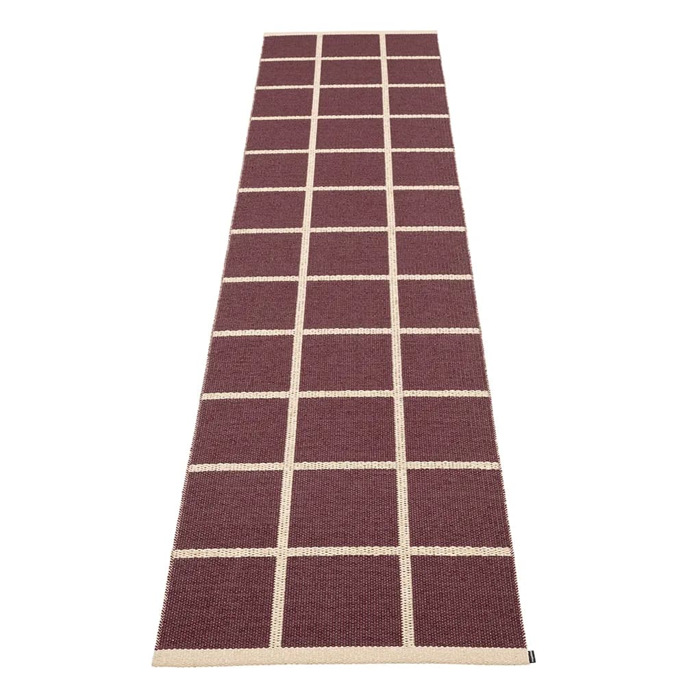 Pappelina, Vævet Tæppe Criss Burgundy 70x300 cm
