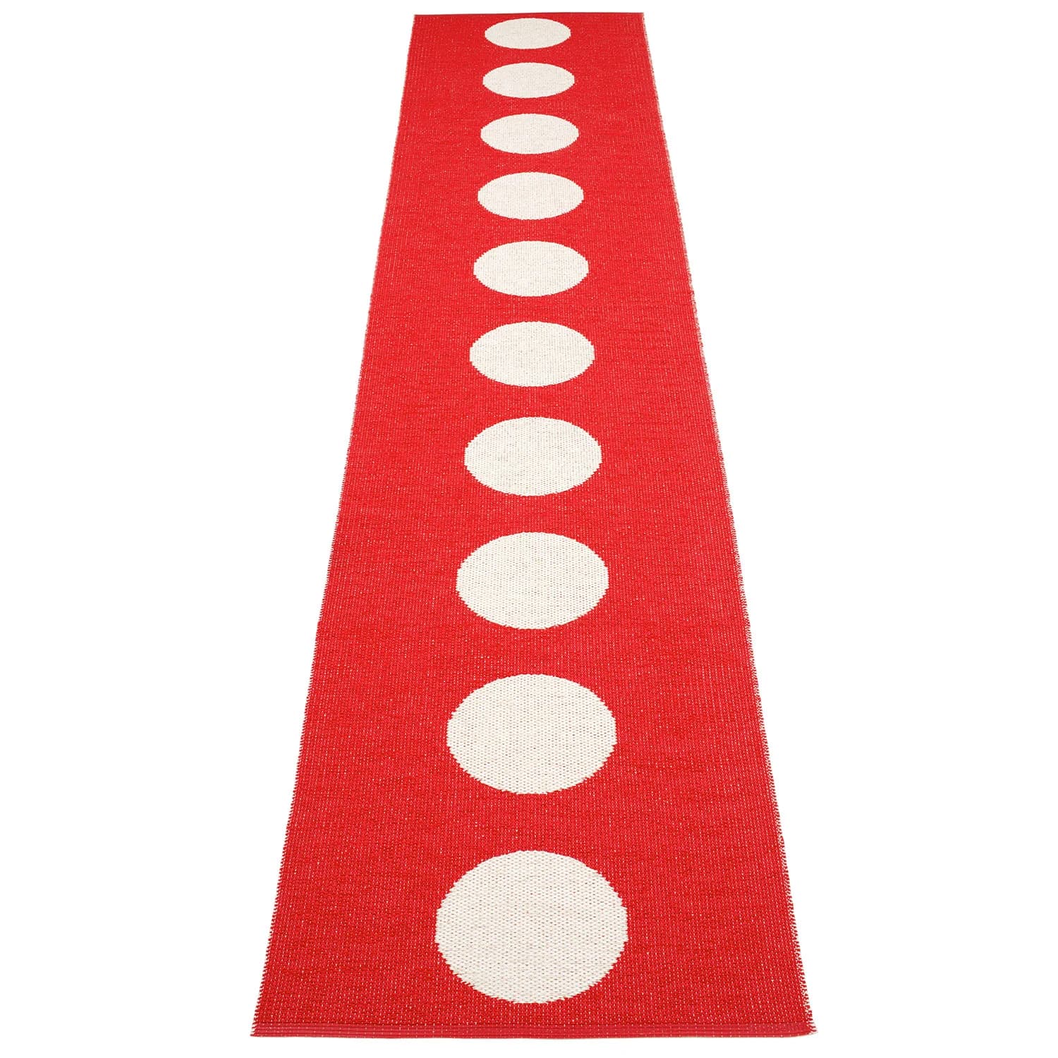 Pappelina, Vera tæppe 70x375 cm red / vanilla