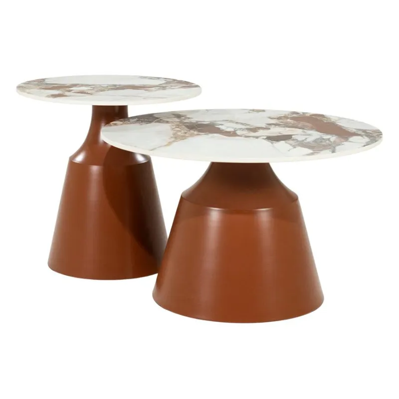 By-Boo, Roka ( set of 2) sofabord 70x70x43 cm / 50x50x50 cm brun