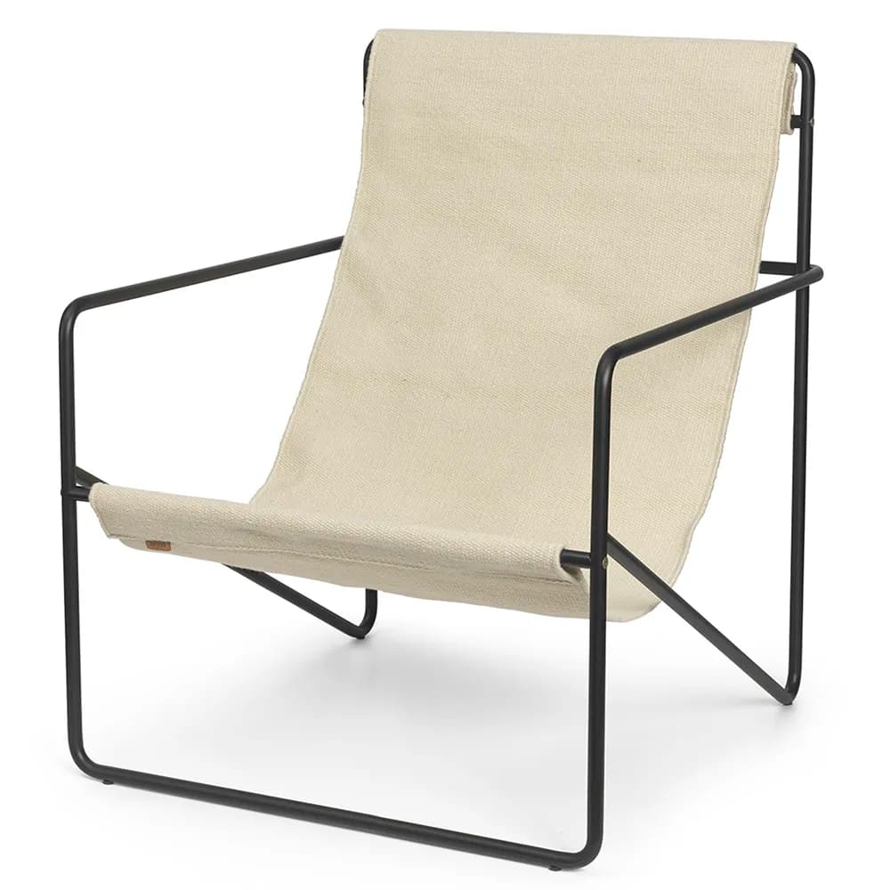 Ferm Living, Desert Lounge Lænestol Black/Cloud