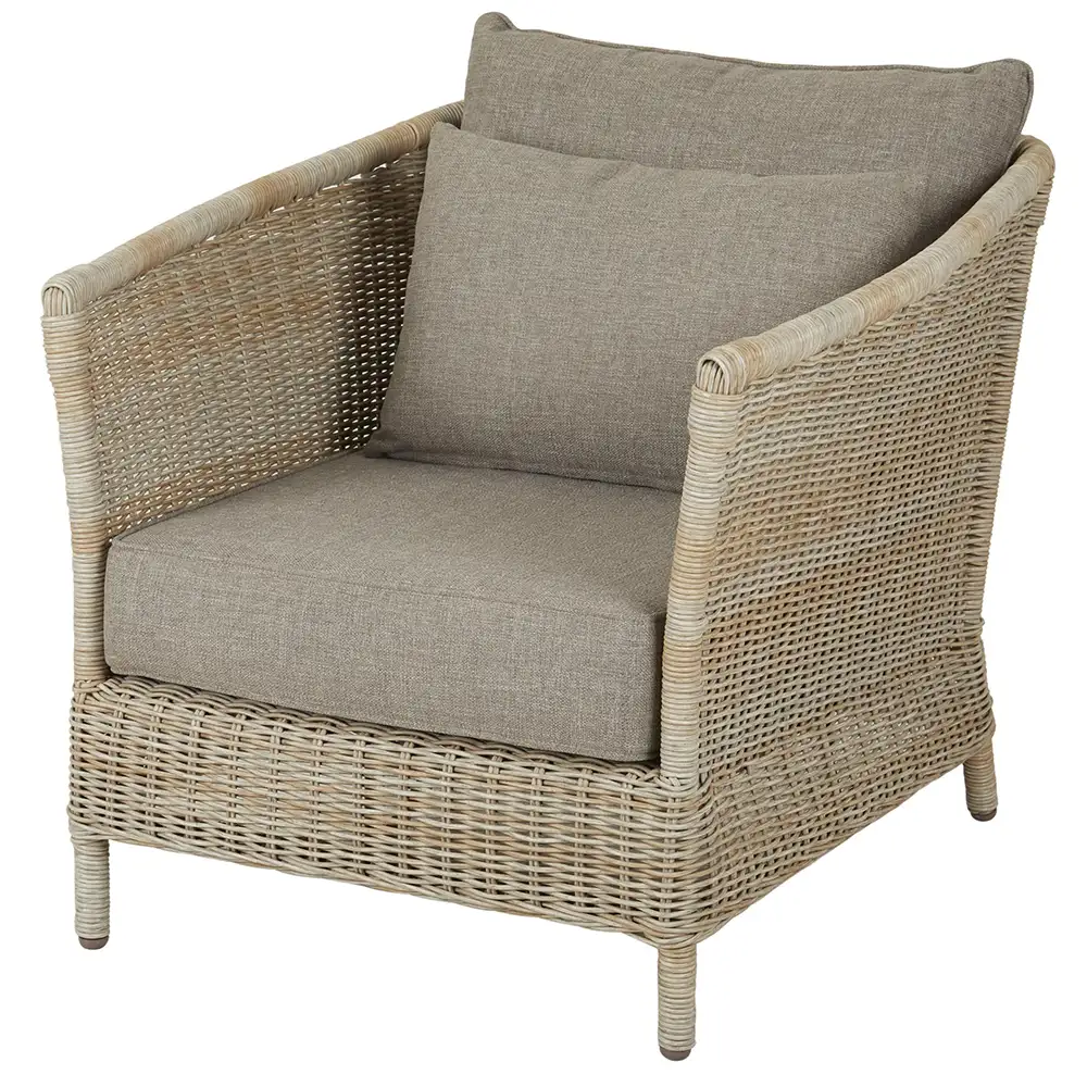 Brafab, Aster Lænestol Beige Polyrattan Inkl. Hynder Brafab