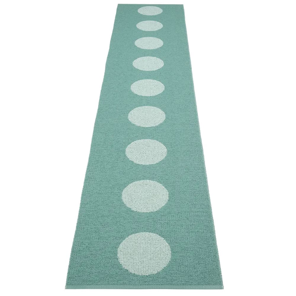 Pappelina, Vera Pop tæppe Jade/Pale Turquoise 70 x 360cm