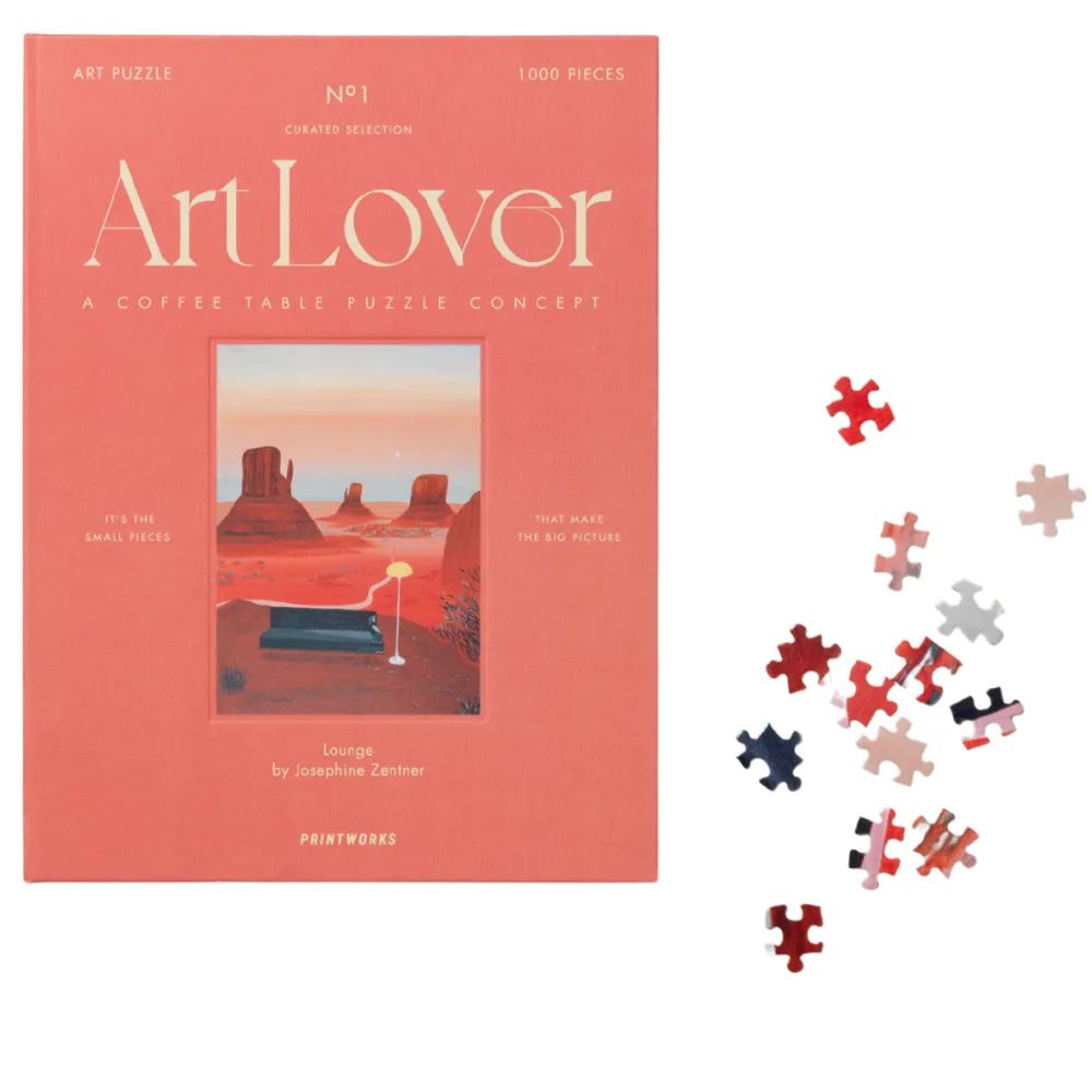 Printworks, Art Lover Book pussel- Lounge, 1000 st