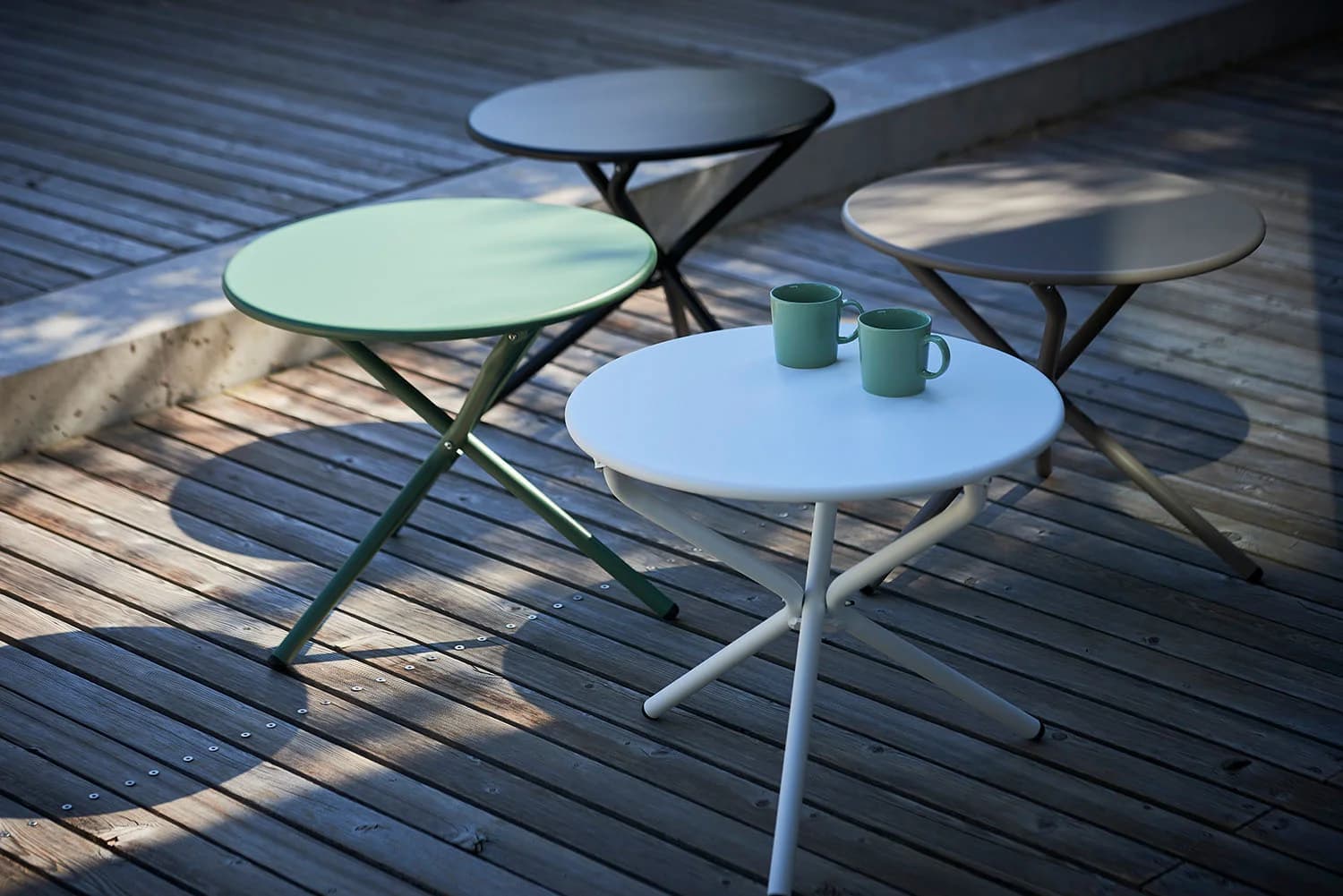 Fiam, Tris sidebord 55 cm sage green