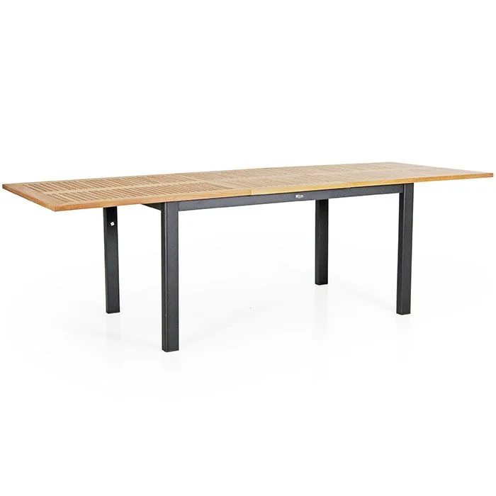 Brafab, Lyon Spisebord 92x194-252 cm Sort/Teak Brafab