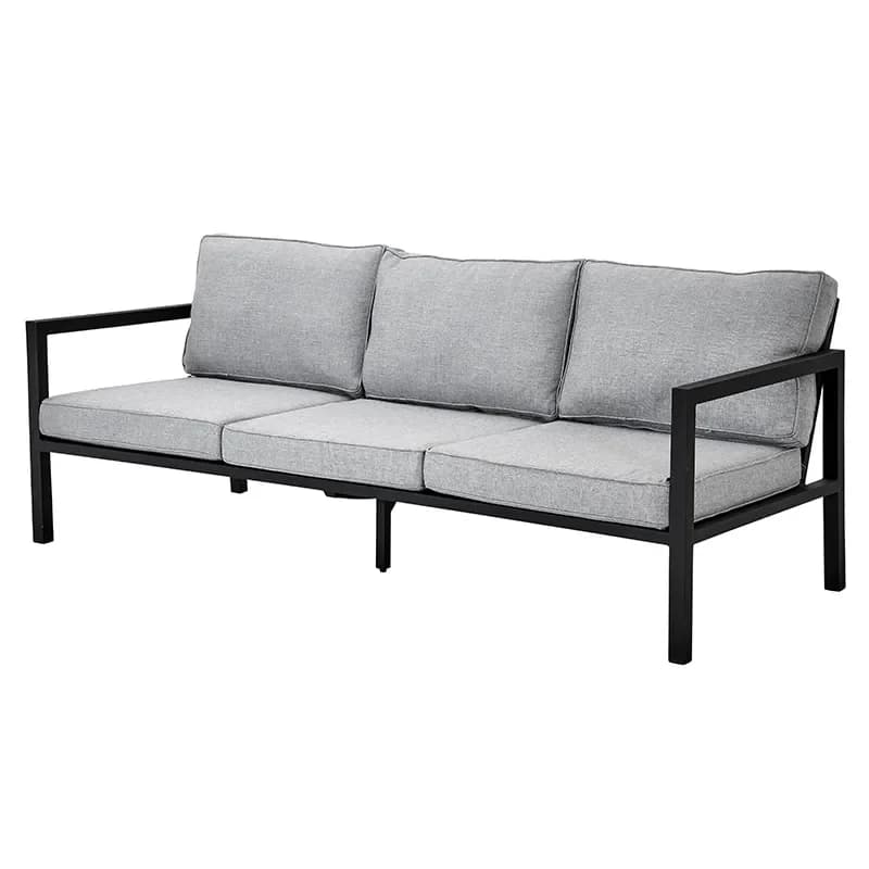 Brafab, Belfort 3-pers. sofa inklusive puder sort / Peral Grey