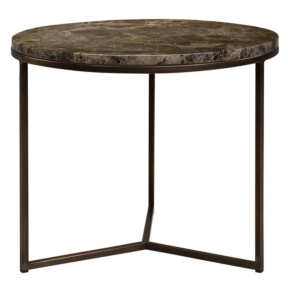 Artwood, Cedes Sofabord Brun Marmor Ø60 cm Artwood