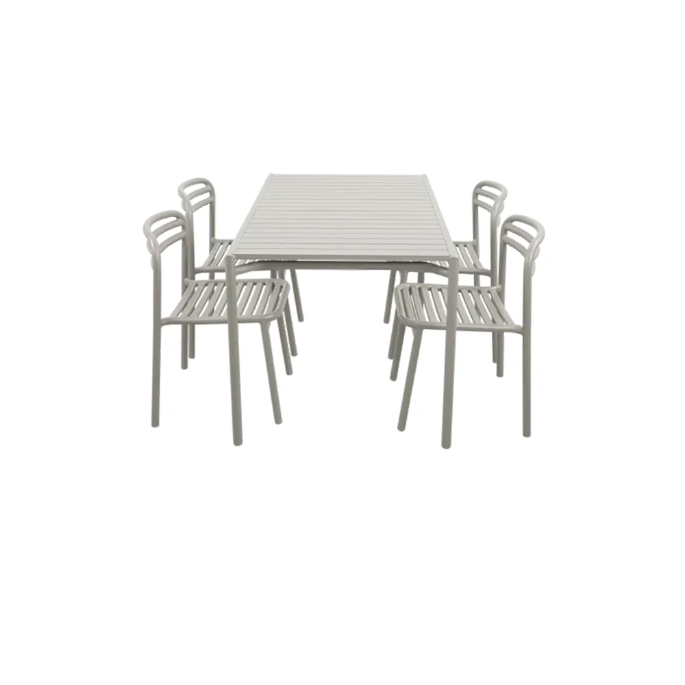 Cane-line, Bliss spisebord inkl. fire stole - Sand aluminium