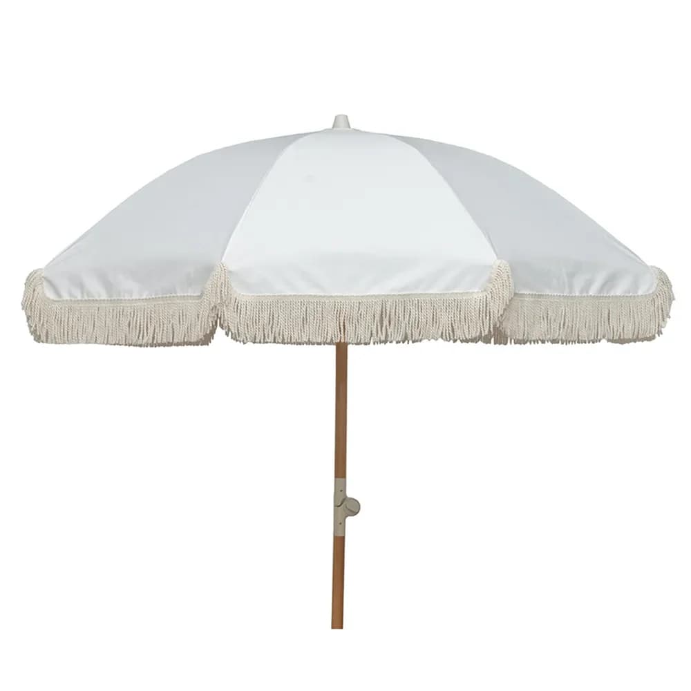 Hillerstorp, Parasoll med frynser Ø200 cm Beige