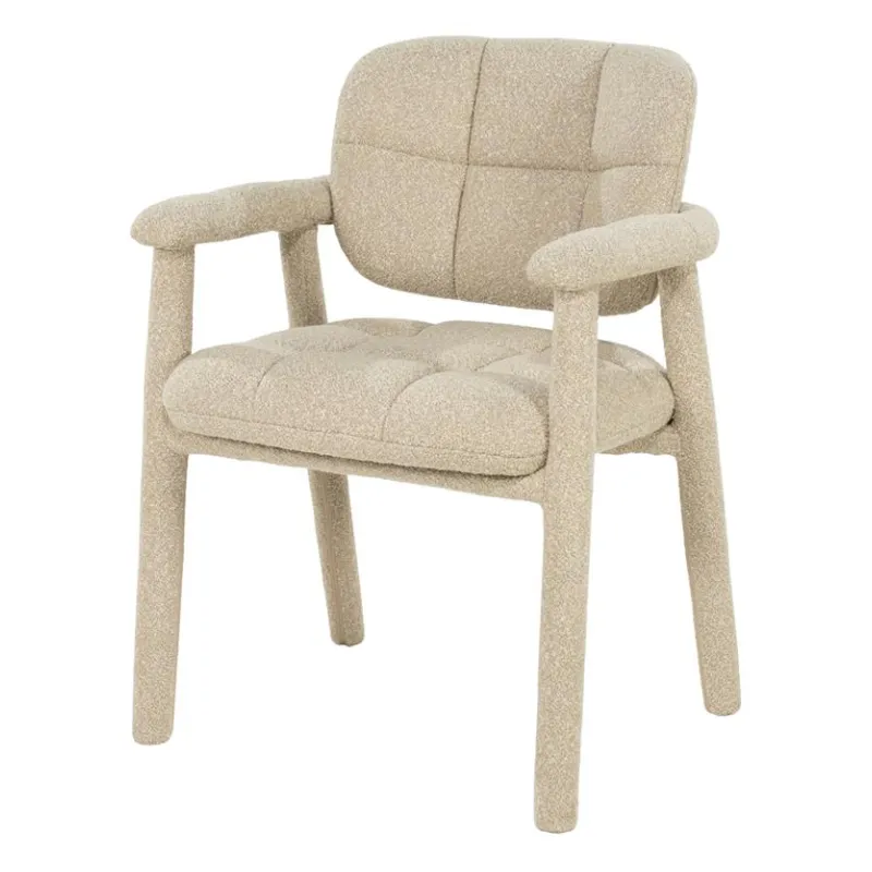By-Boo, Knox Stol 60x61x81,5 cm Metal & Stof taupe
