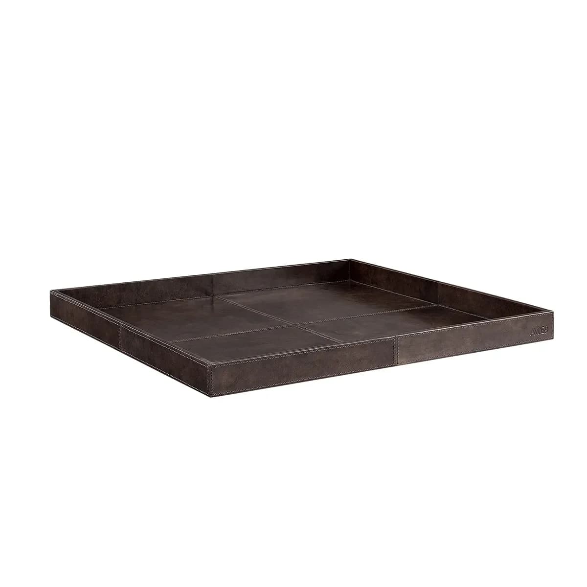 Artwood, Firkantet bakke i læder Mendoza Deep brown