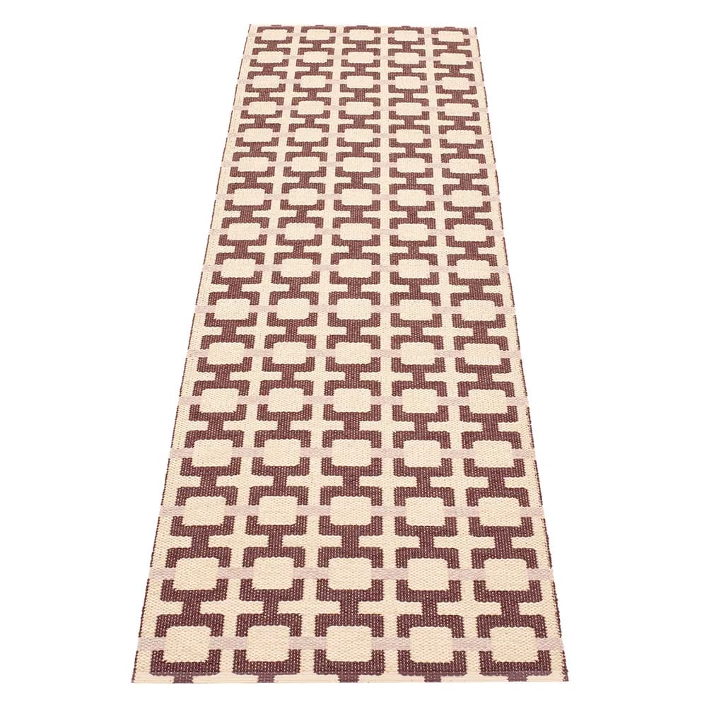 Pappelina, Tom tæppe Burgundy/Cream/Pale Rose 70 x 240 cm