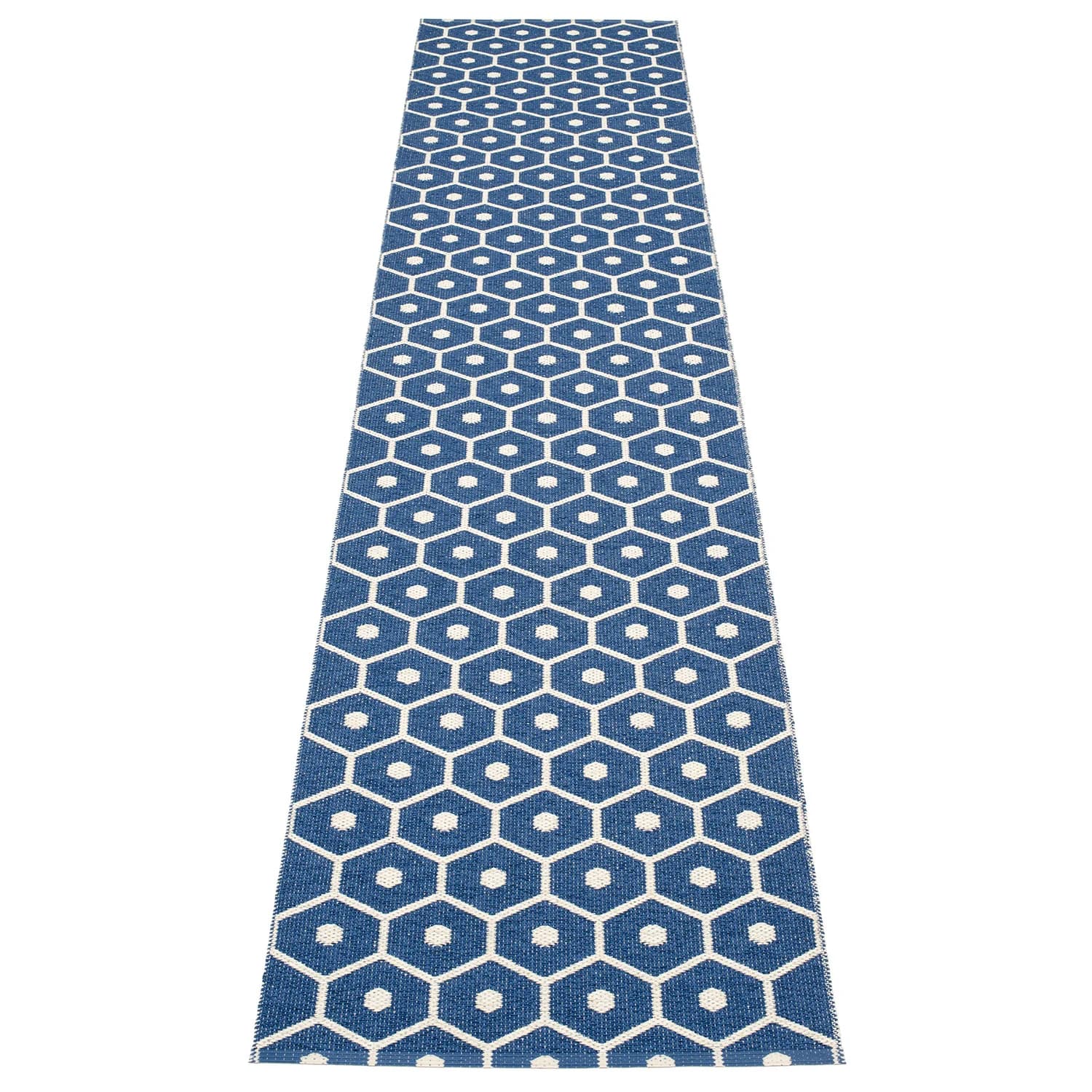 Pappelina, Honey tæppe 70x350 cm denim / vanilla