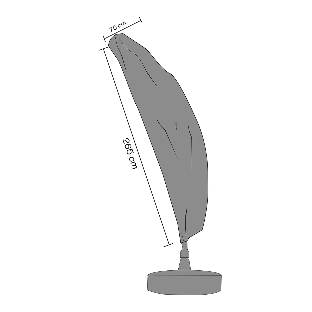 Brafab, Betræk til parasol Easy Sun 265x75 cm waterproof
