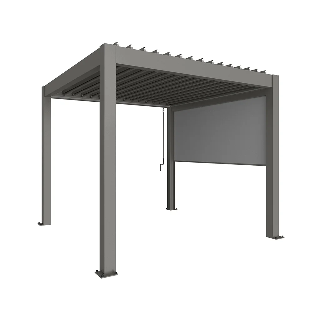Biohort, Solafskærmning til pergola 3 m metallisk kvartsgrå